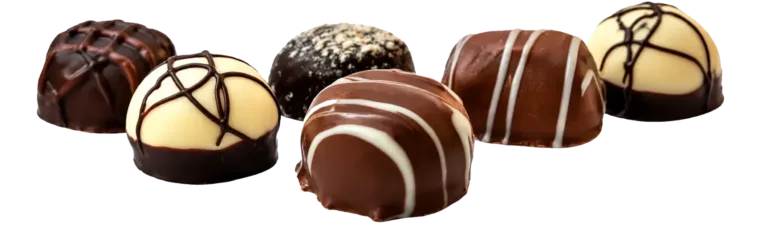 Assortimento di praline artigianali lucide